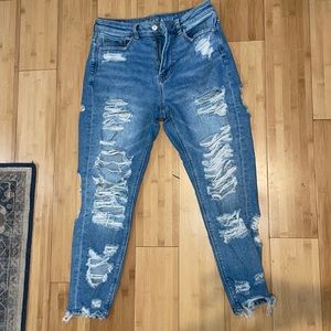 American Eagle jeans, stretch mom jeans, size 4 short
